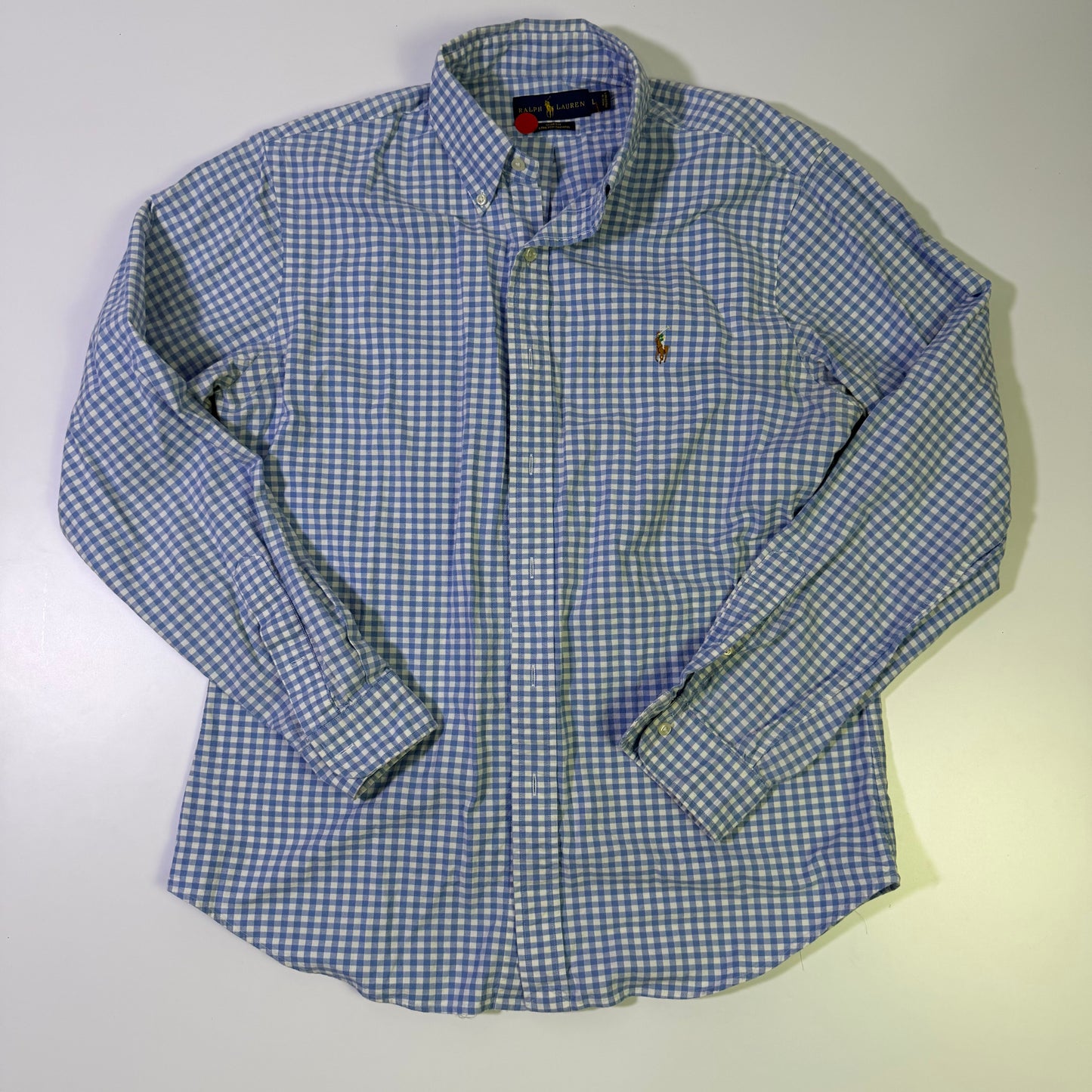 Camisa Ralph Lauren Cuadros Celeste (L)
