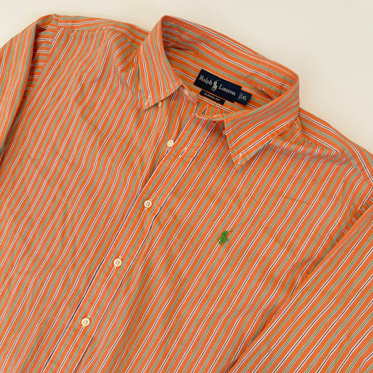 Camisa Ralph Lauren Naranja Rayas (XL)