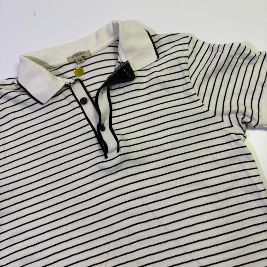 Polo Burberry Blanca Rayas (M)