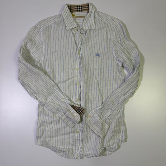Camisa Burberry Rayas Celeste (S)