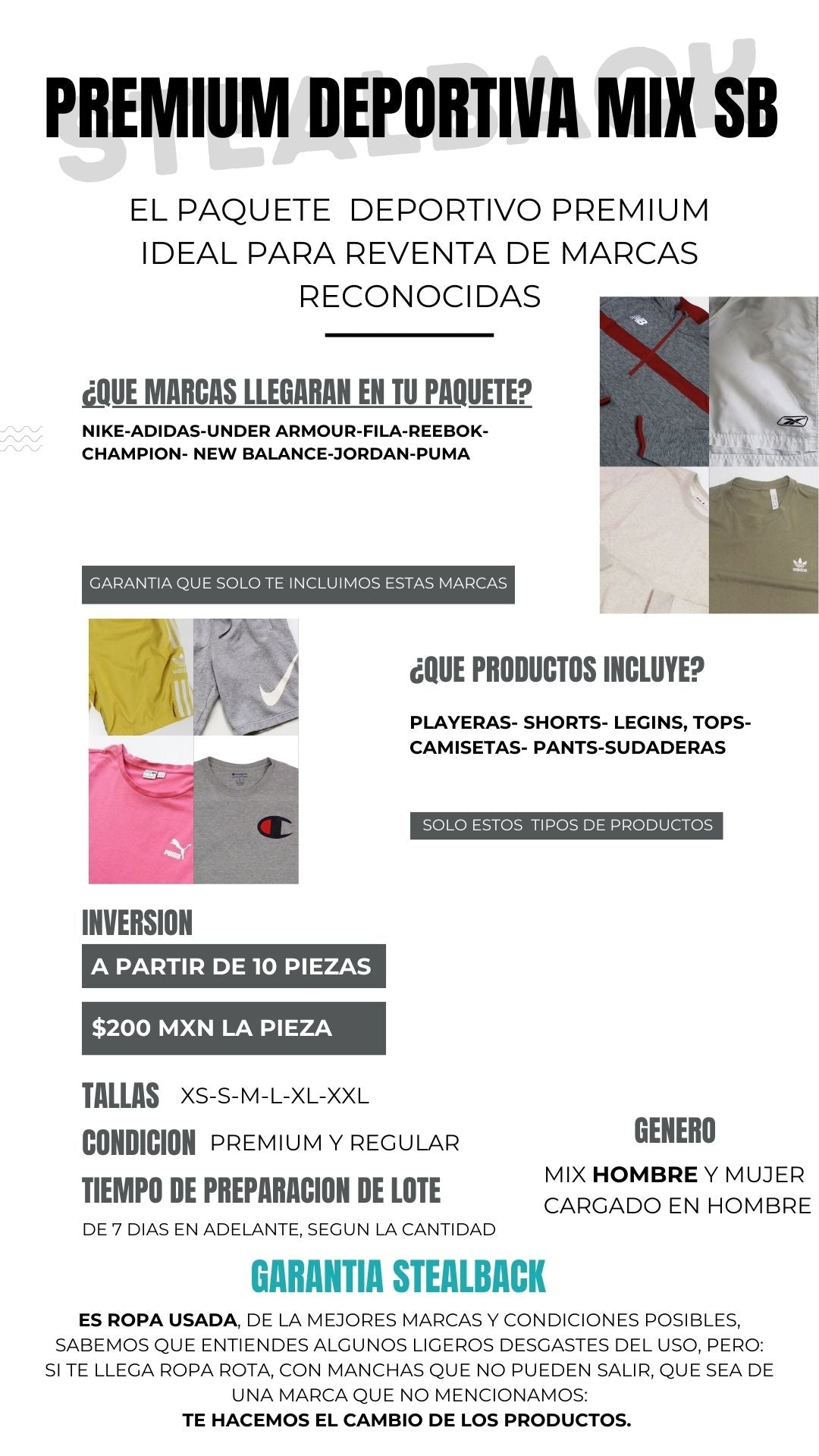 Premium Deportiva SB | Mayoreo de Ropa Seminueva