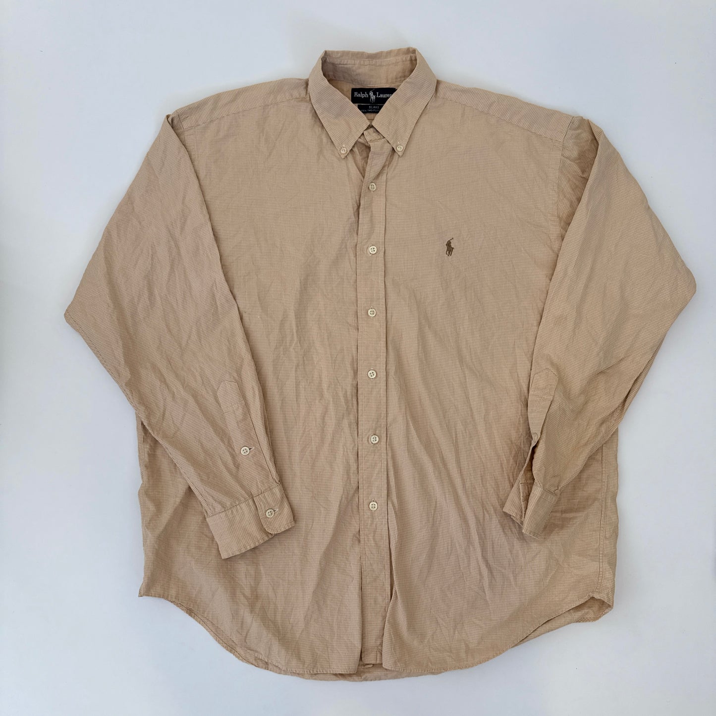 Camisa Ralph Lauren Cuadros Beige (L)