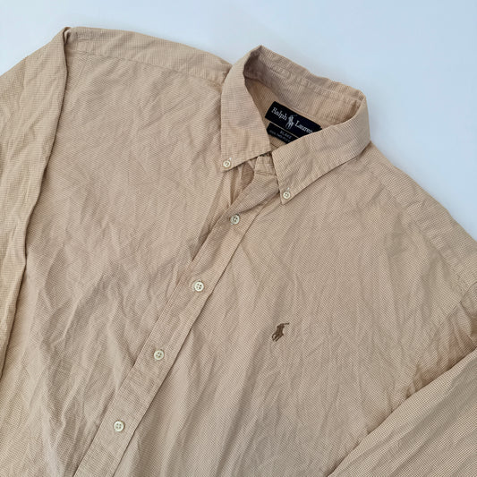 Camisa Ralph Lauren Cuadros Beige (L)