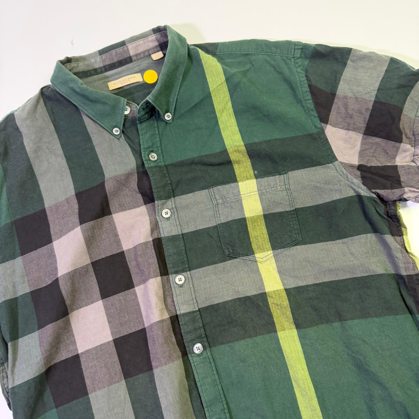 Camisa Burberry Verde Monograma (L)