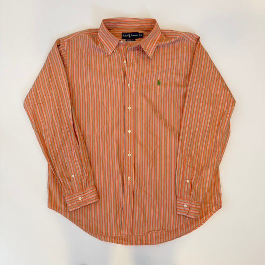 Camisa Ralph Lauren Naranja Rayas (XL)