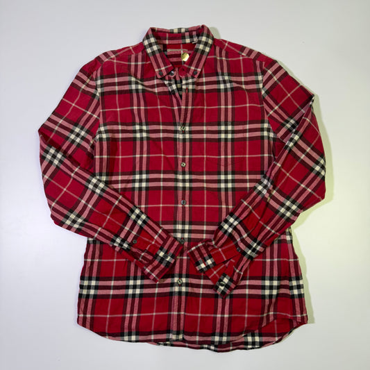 Camisa Burberry Vintage  Monograma Rojo  (M)