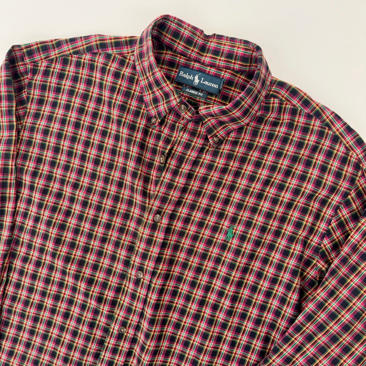 Camisa Ralph Lauren Cuadros Azules y Rojos (XL)