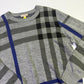 Suéter BURBERRY Cuadros Gris (XL)