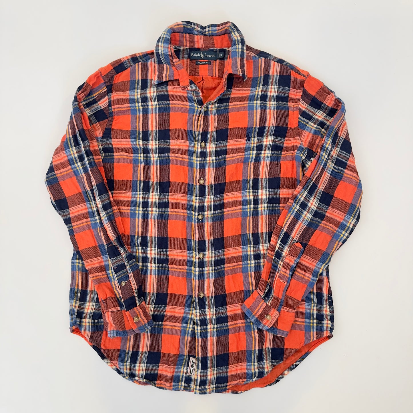 Camisa Ralph Lauren Naranja Cuadros (L)