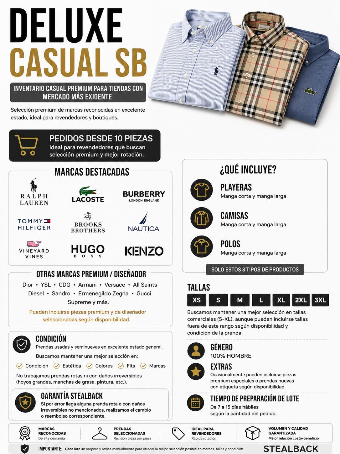 Mix Casual Deluxe | Mayoreo de Ropa Seminueva  | Envío incluido a todo México (Copia)