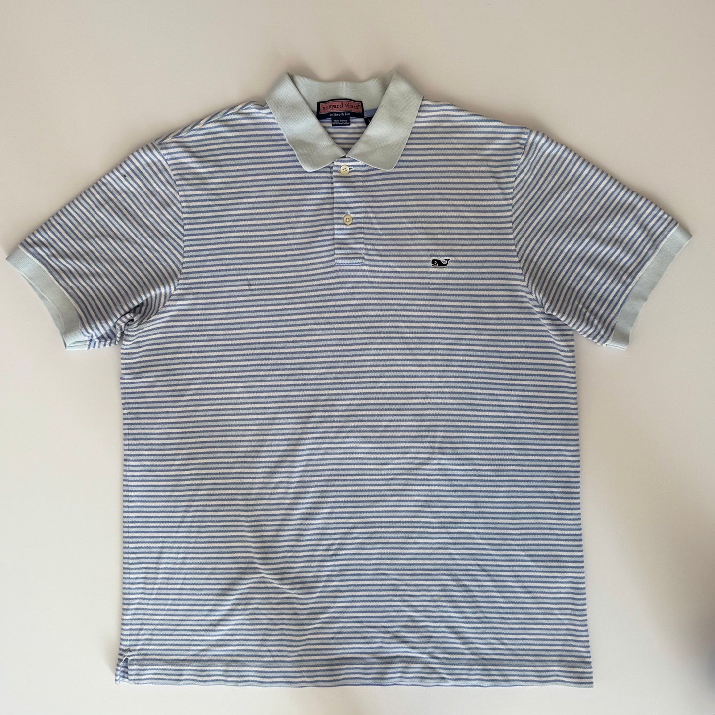 Polo Vineyard Vines Rayas Celestes (L)
