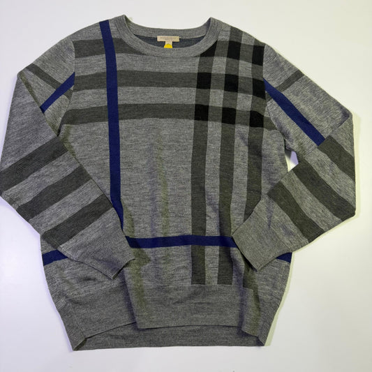 Suéter BURBERRY Cuadros Gris (XL)