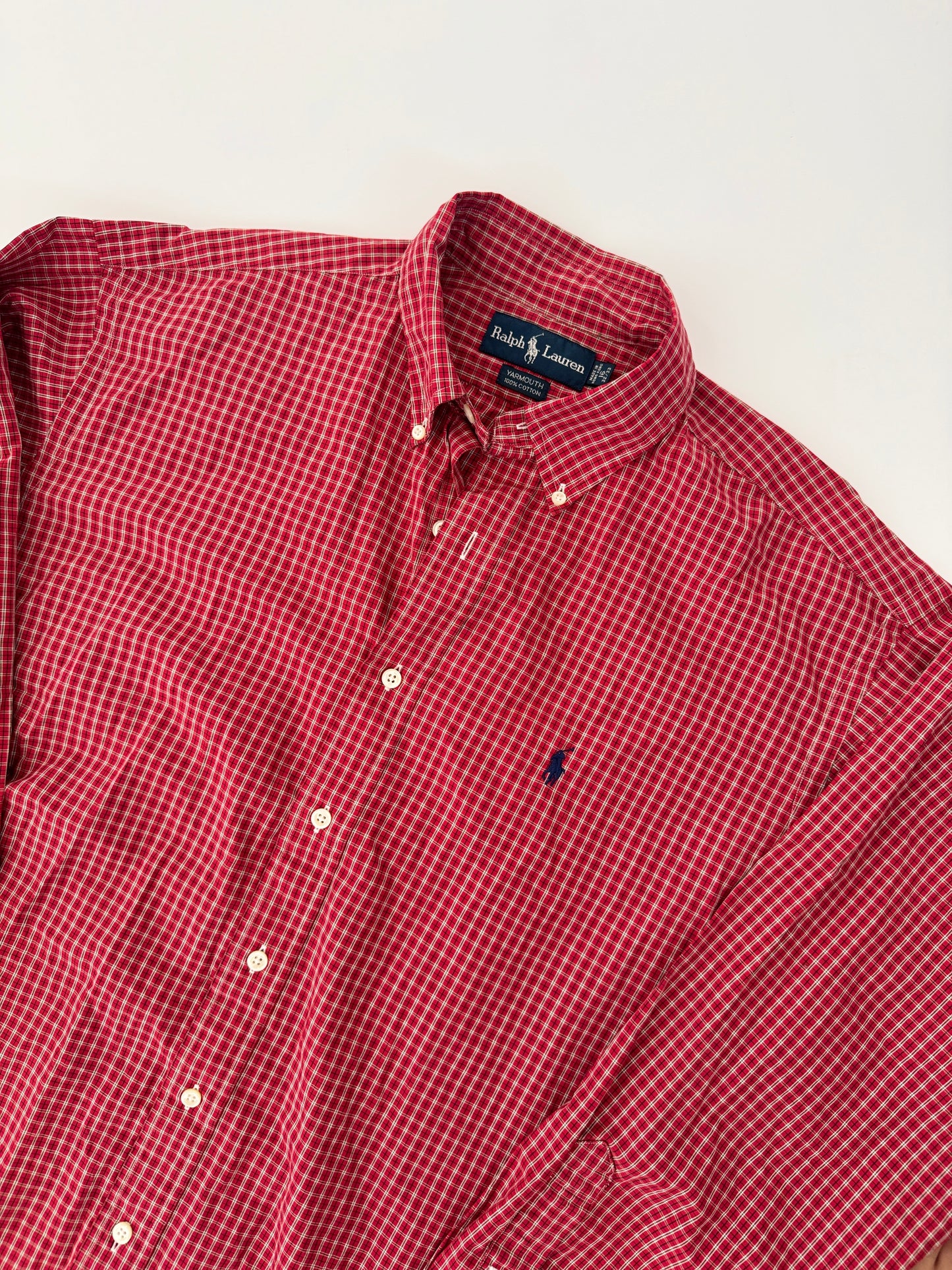 Camisa Ralph Lauren Cuadros Rojos (XL)