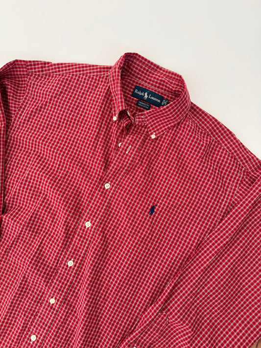 Camisa Ralph Lauren Cuadros Rojos (XL)