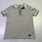 Polo Burberry Blanca Rayas (M)