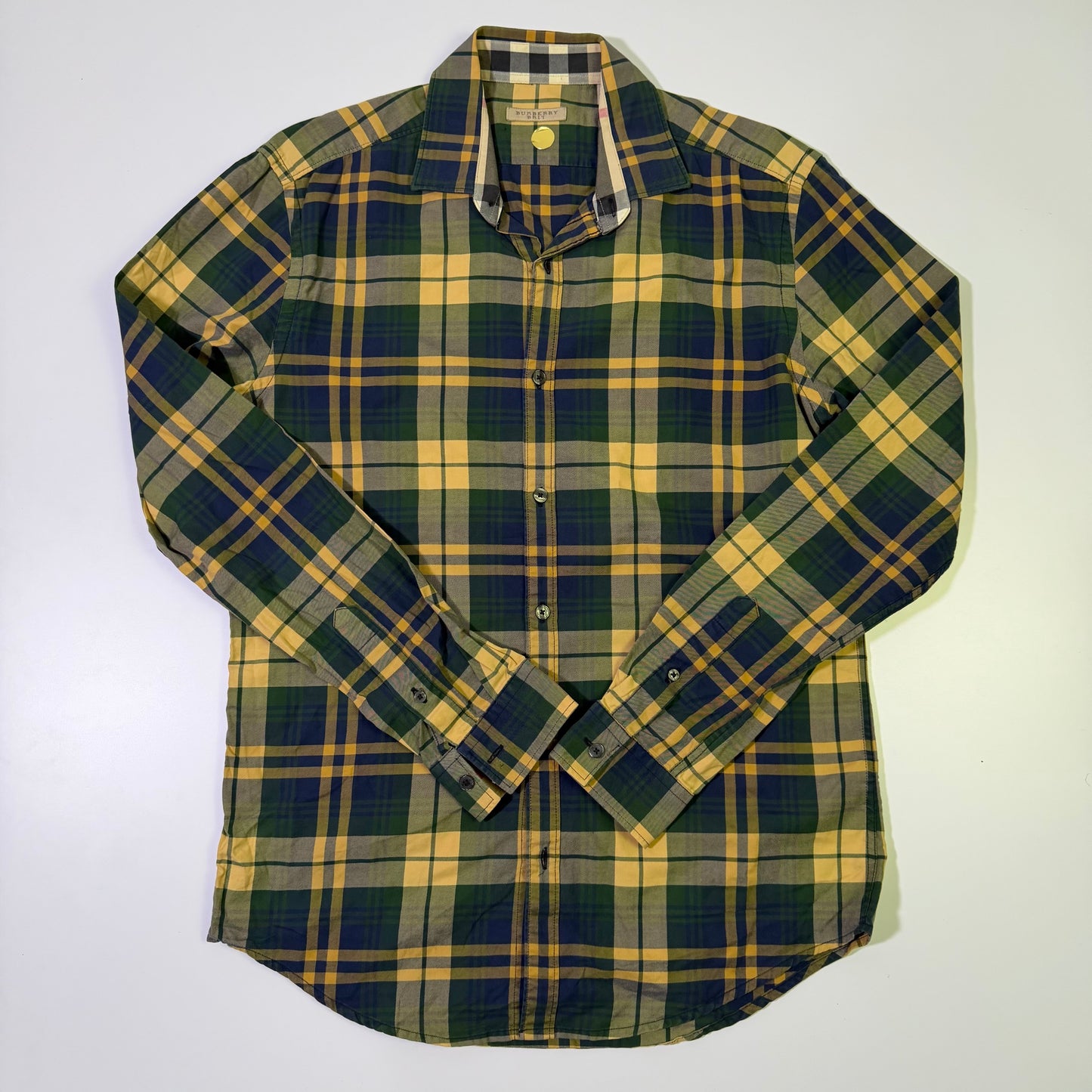 Camisa Burberry Cuadros Verde  (M)