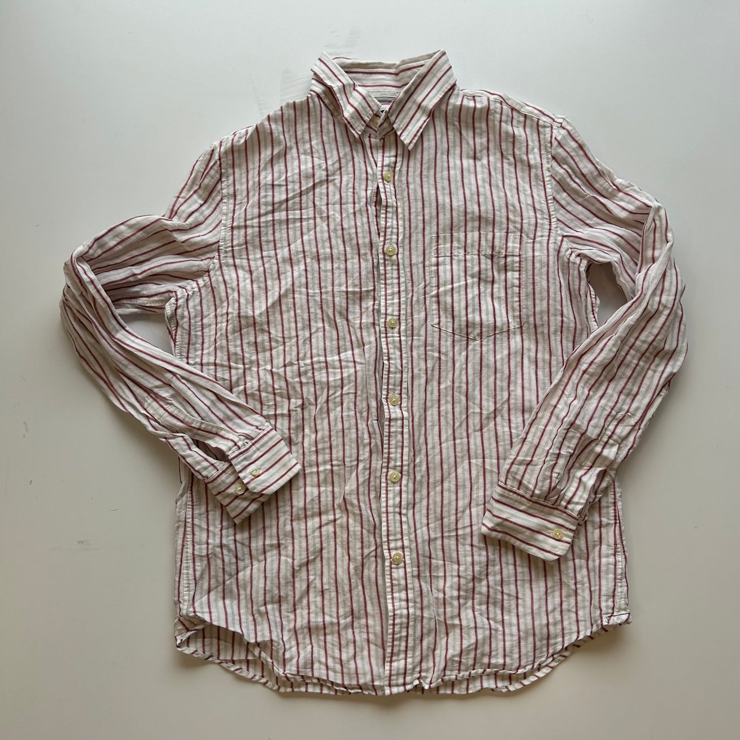 Camisa Banana Republic Lino Rayas (M)