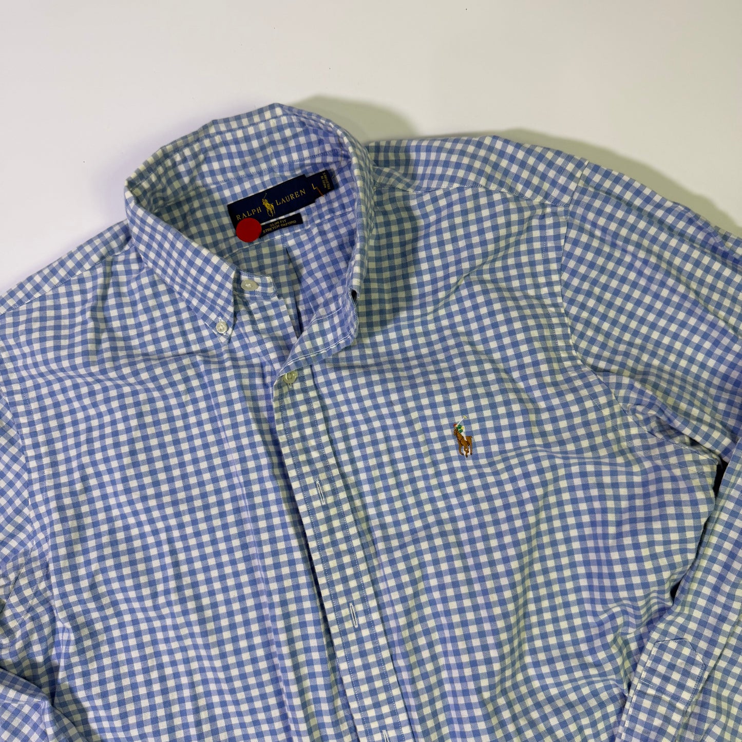 Camisa Ralph Lauren Cuadros Celeste (L)