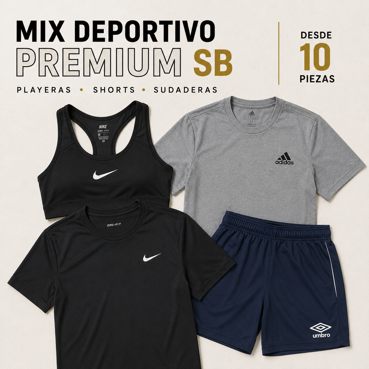 Mix Deportivo Premium | Mayoreo de Ropa Seminueva  | Envío incluido a todo México