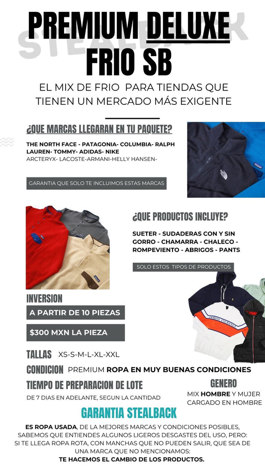 Premium Deluxe Frio Mix SB | Mayoreo de Ropa Seminueva