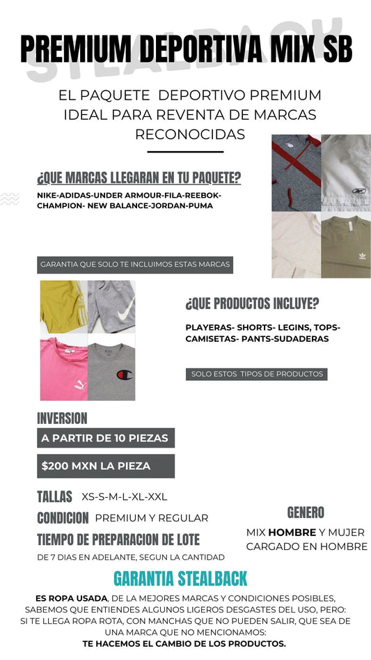 Premium Deportiva SB | Mayoreo de Ropa Seminueva